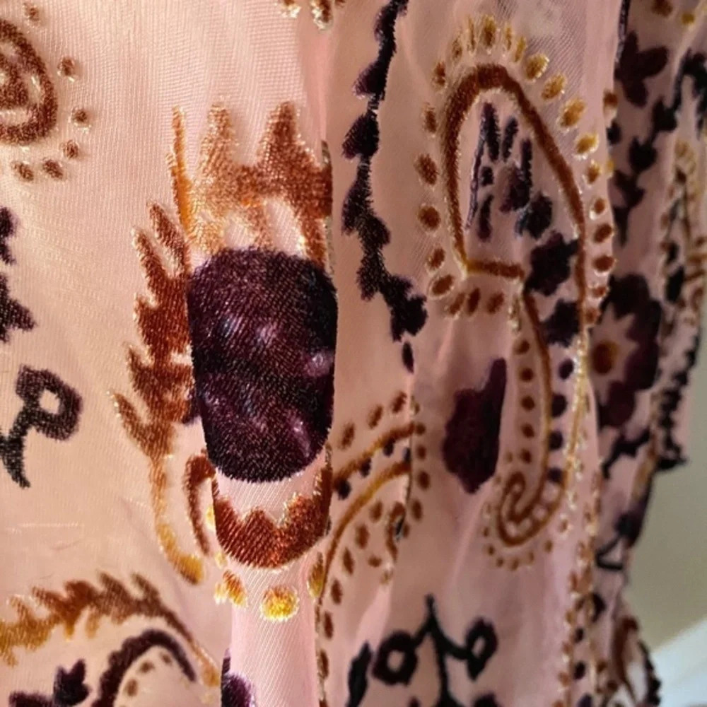 Japna Velvet Burnout Kimono Small - Picture 2 of 9